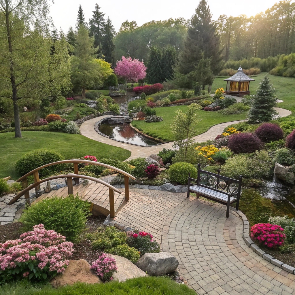 Architectural landscape composition with native Australian plants