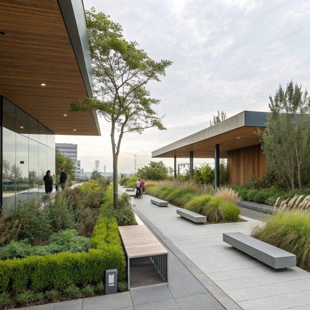 Spatial planning with pathways and material zones